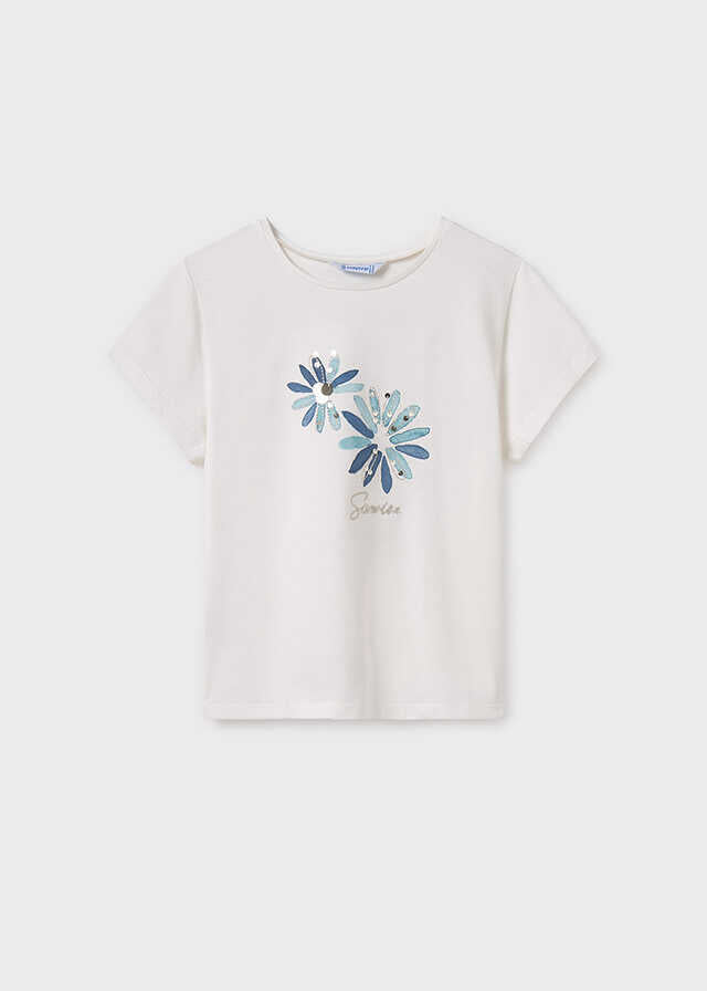 Camiseta m/c bordado