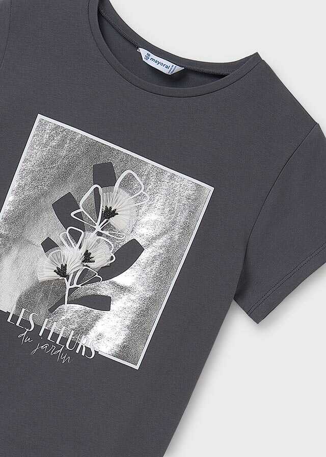 Camiseta m/c bordado