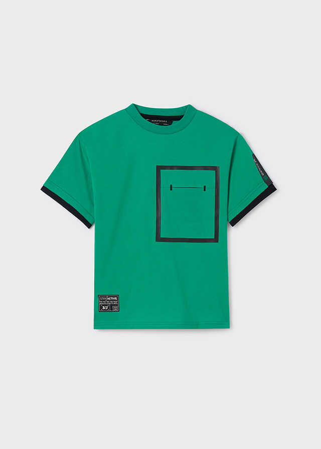 Camiseta m/c contrastes manga