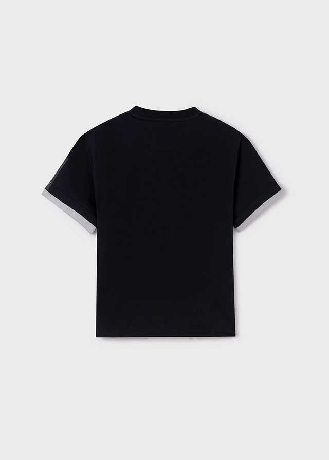 Camiseta m/c contrastes manga