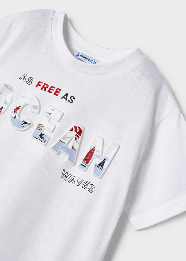 Camiseta m/c embossed