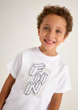 Camiseta m/c embossed "fun"