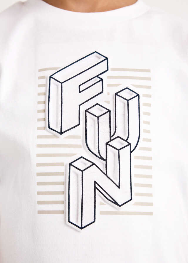 Camiseta m/c embossed "fun"