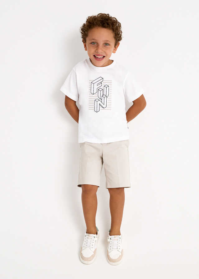 Camiseta m/c embossed "fun"