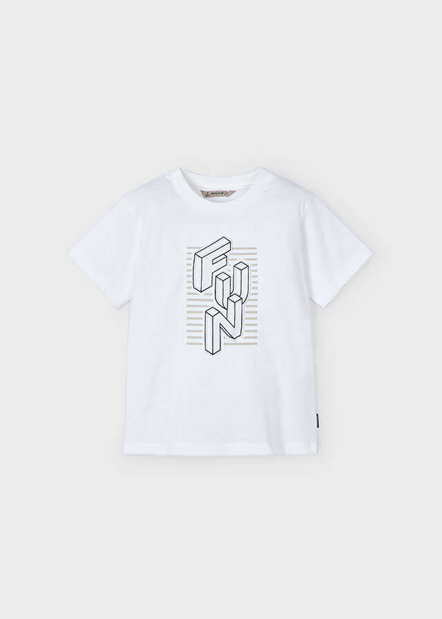 Camiseta m/c embossed "fun"