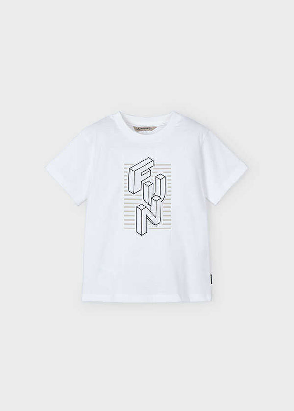 Camiseta m/c embossed "fun"