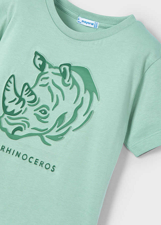 Camiseta m/c embossed "rhino"