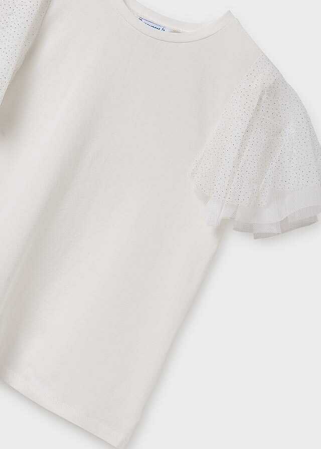 Camiseta m/c mangas tul