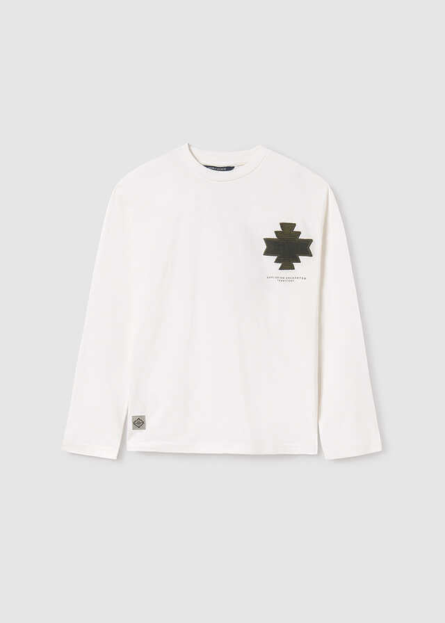 Camiseta m/l aplique