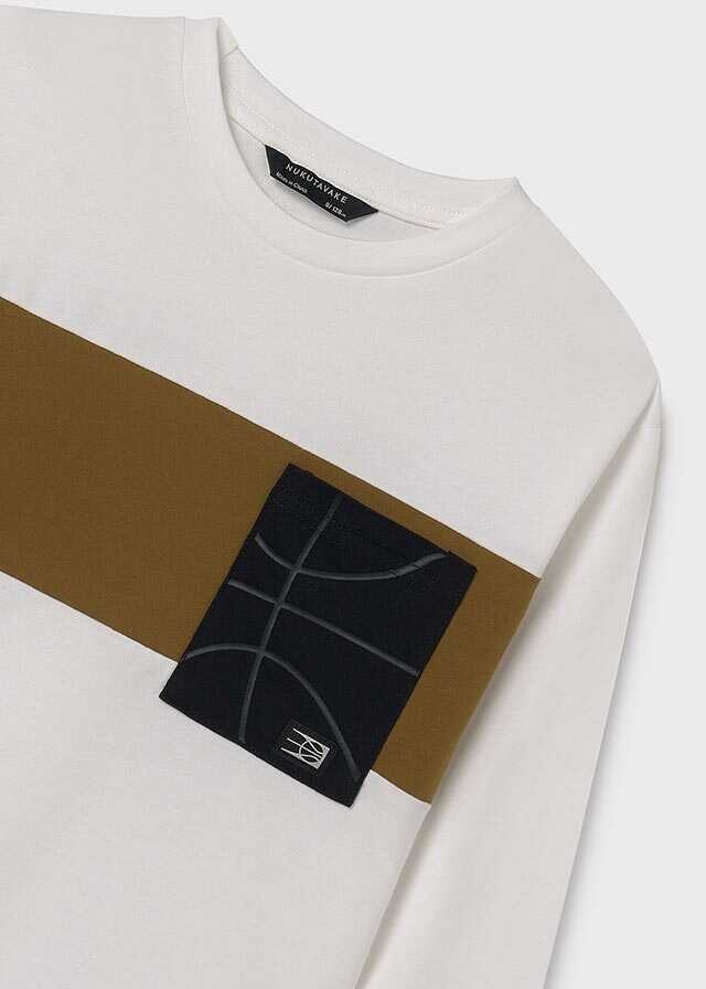 Camiseta m/l contrastes