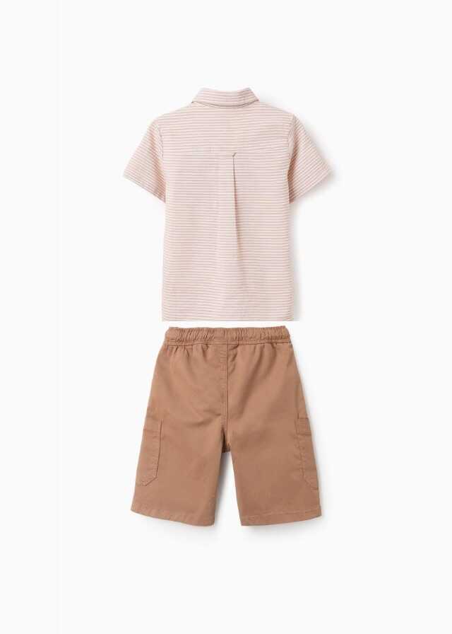 CONJ. SHIRT Y SHORT EMBROIDERY LINEN