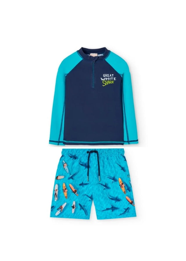 Conj. Camiseta Punto Poliamida Y Bañador De Tejido Reciclado