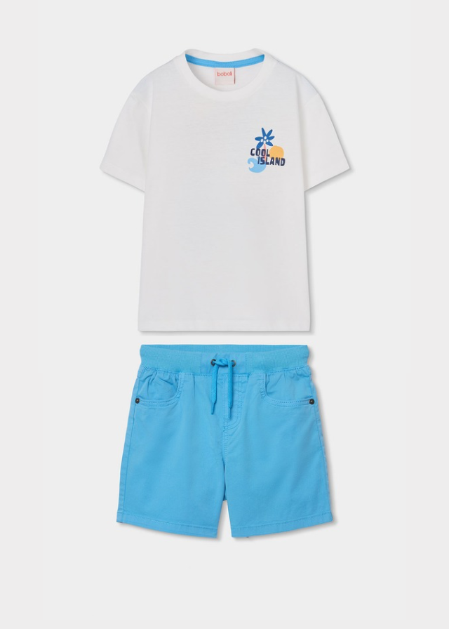 Conj. Camiseta punto y Bermudas gabardina