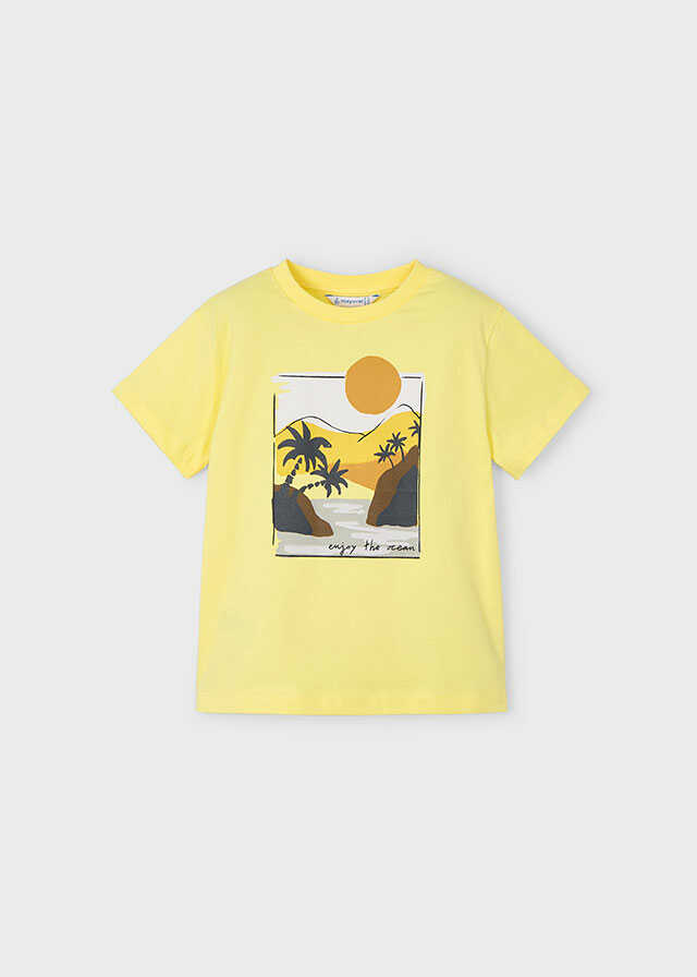 Conj. 3 pcs Camiseta tirantes con Camiseta m/c paisaje y Bañador bermuda