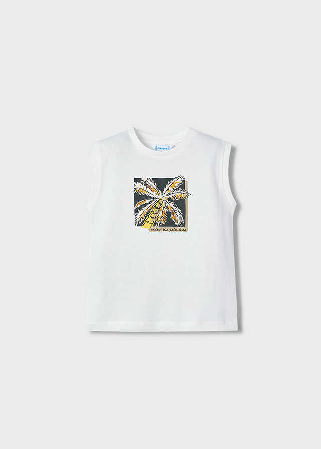 Conj. 3 pcs Camiseta tirantes con Camiseta m/c paisaje y Bañador bermuda