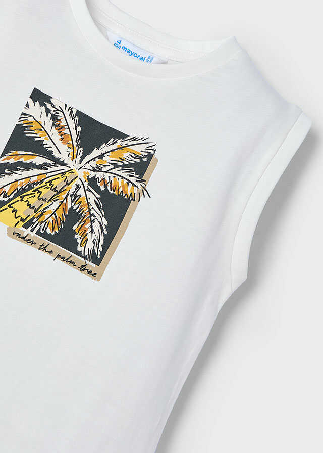 Conj. 3 pcs Camiseta tirantes con Camiseta m/c paisaje y Bañador bermuda