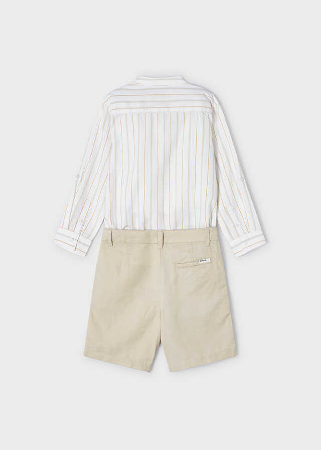 Conj. bermuda camisa m/l c/ma