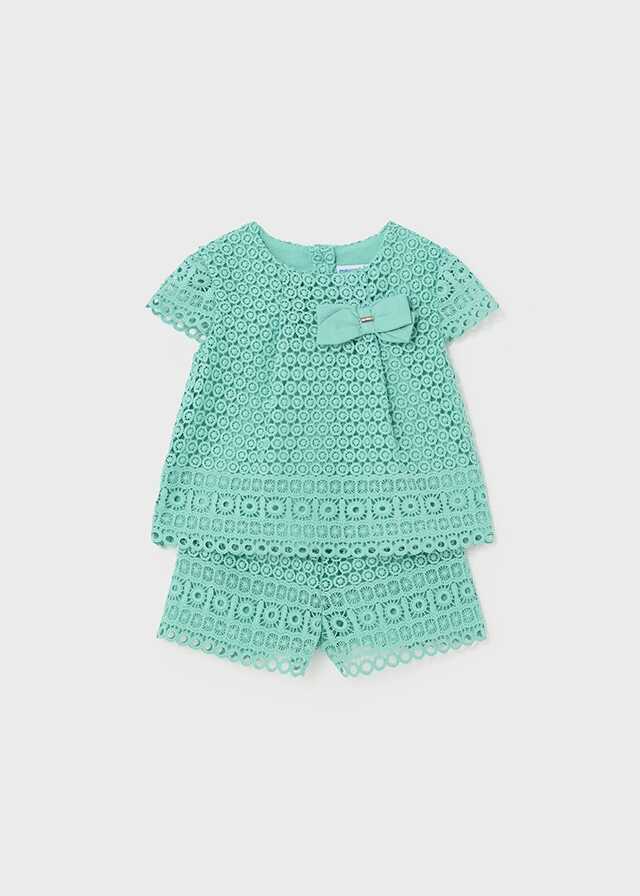 Conj. bermuda guipur