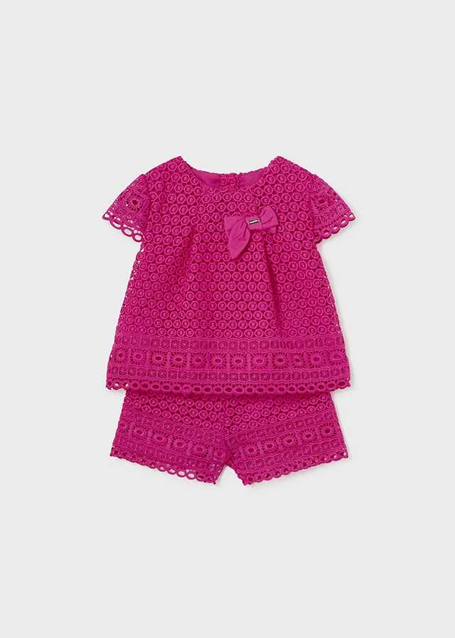 Conj. bermuda guipur