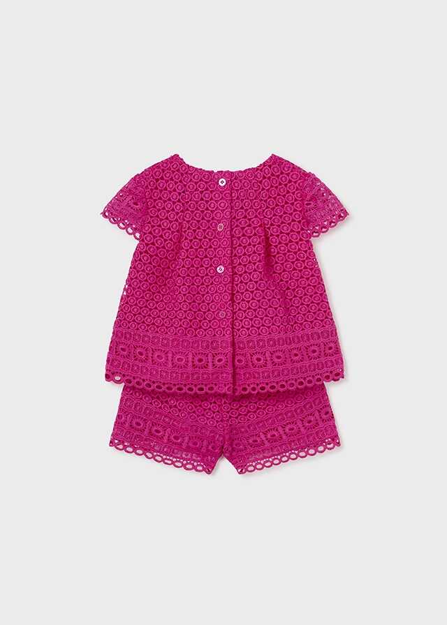 Conj. bermuda guipur