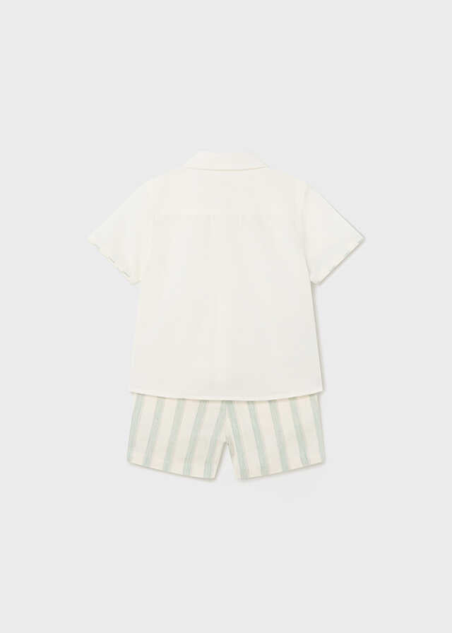 Conj. bermuda lino vestir