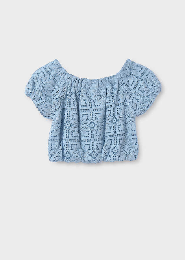 Conj. Bluson y Pantalon corto encaje