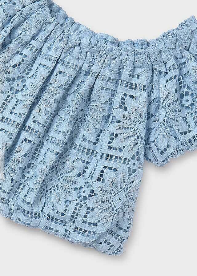 Conj. Bluson y Pantalon corto encaje