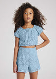 Conj. Bluson y Pantalon corto encaje