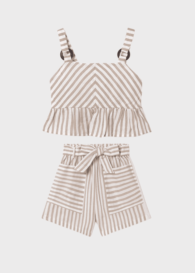 Conj. Bluson y Pantalon corto rayas
