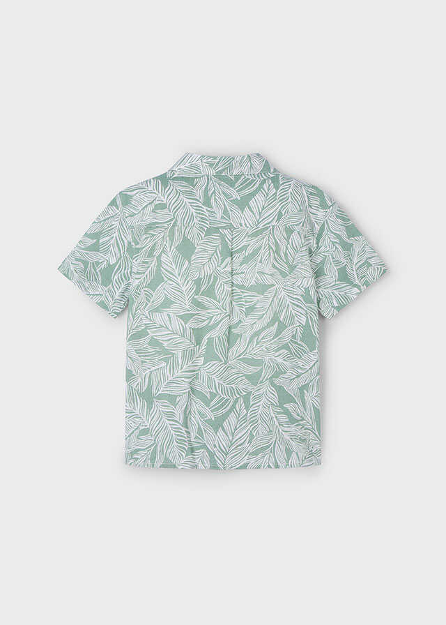 Conj. Camisa m/c gasa estampada y Bermuda lino delavado