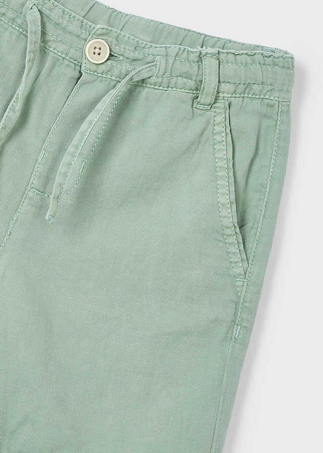 Conj. Camisa m/c gasa estampada y Bermuda lino delavado