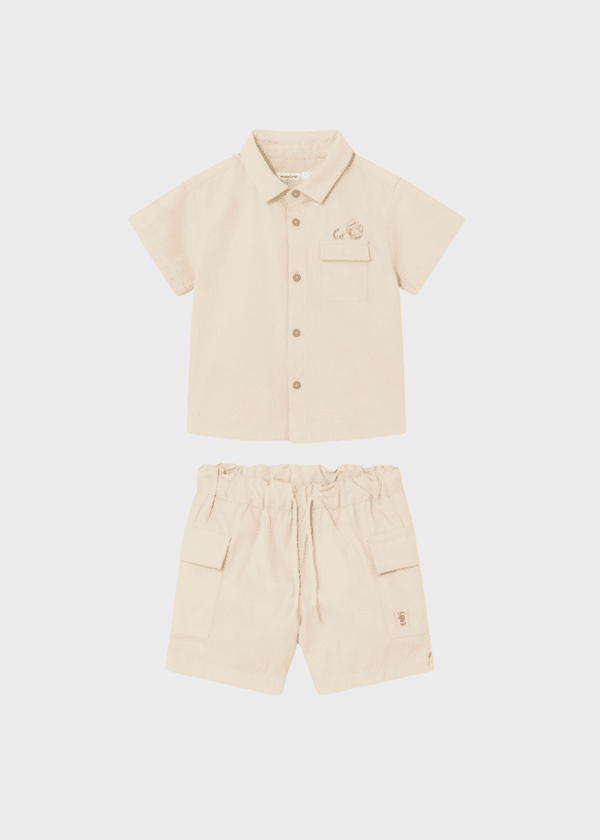 Conj. Camisa m/c utilitaria y bermuda cargo
