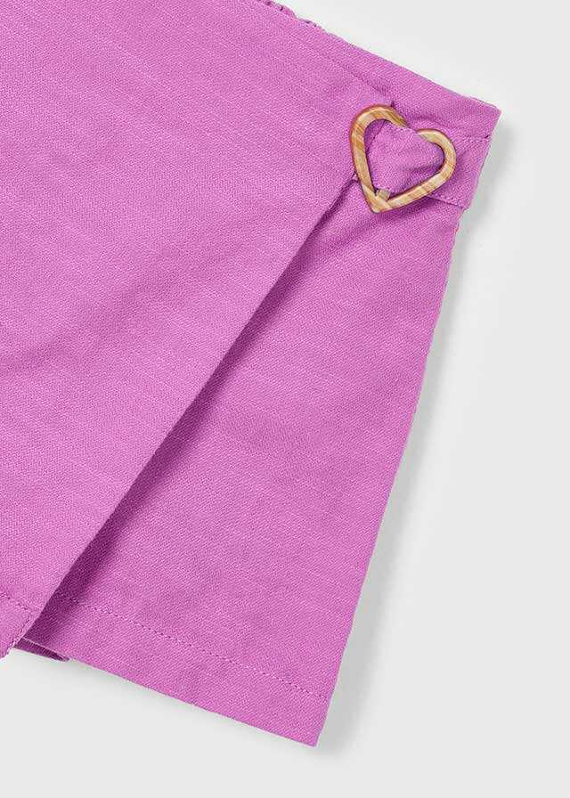 Conj. Camiseta mc asimetrica y Falda pantalon hebilla