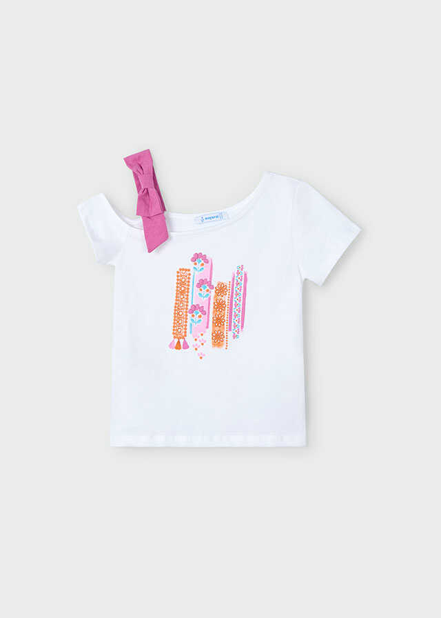 Conj. Camiseta mc asimetrica y Falda pantalon hebilla