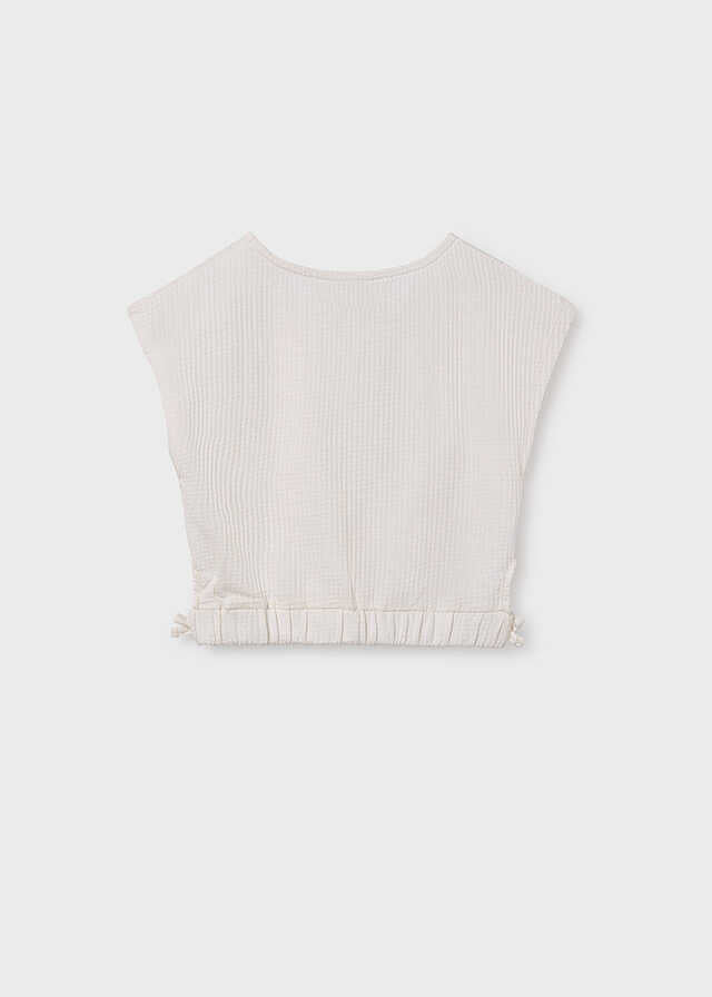 Conj. Camiseta m/c cut out y Pantalon corto punto