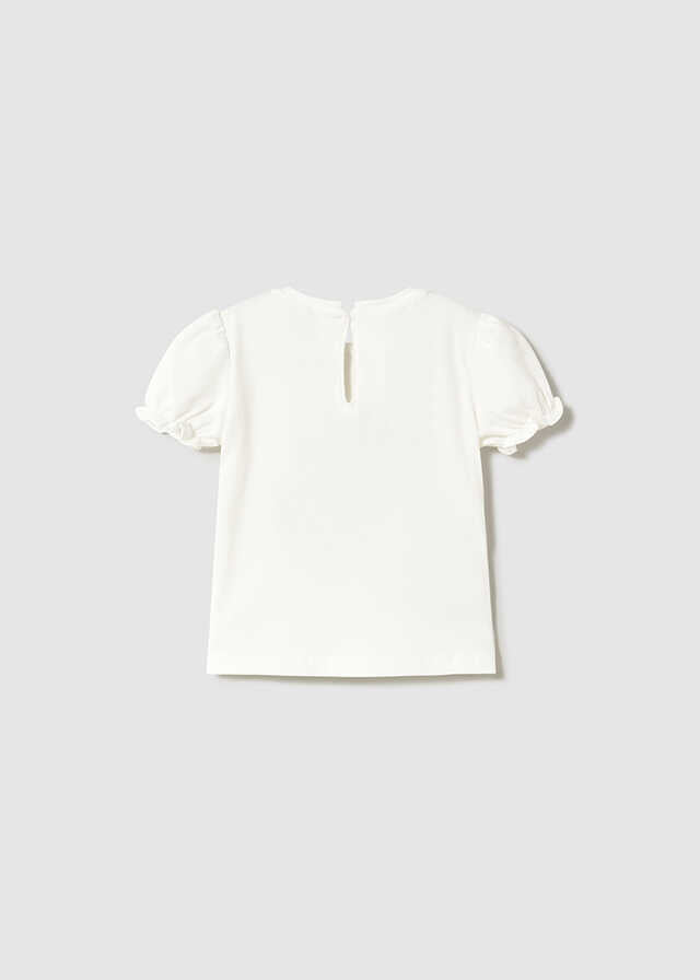 Conj. Camiseta m/c vestir y Falda tul plisado