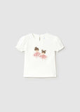 Conj. Camiseta m/c vestir y Falda tul plisado
