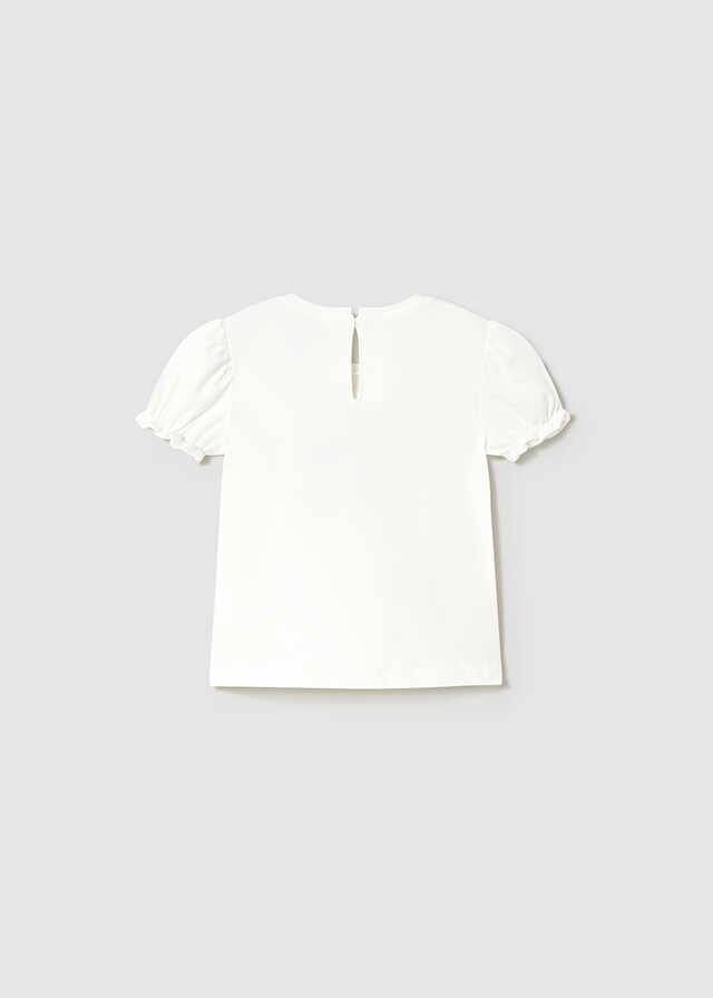 Conj. Camiseta m/c vestir y Falda tul plisado