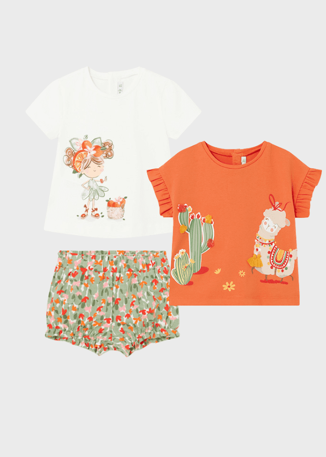 Conj. Camiseta m/c y Pantalon corto estampado