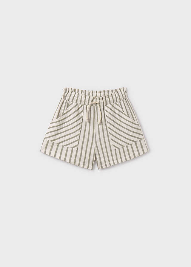 Conj. Camiseta tirantes rayas y Pantalon corto punto