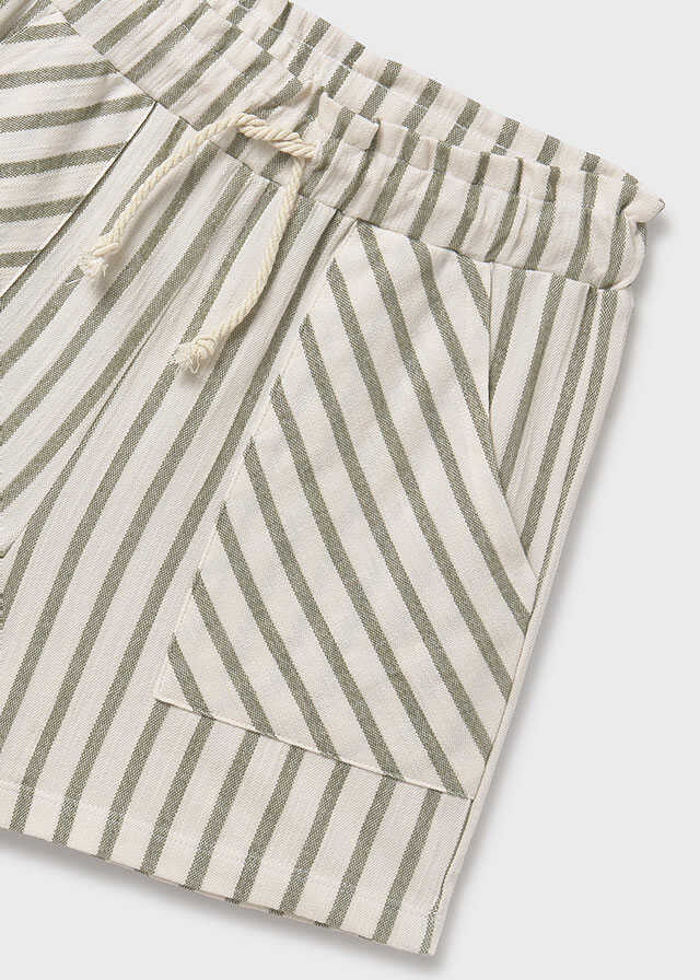 Conj. Camiseta tirantes rayas y Pantalon corto punto