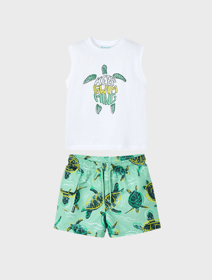 Conj. Camiseta tirantes y Bañador bermuda