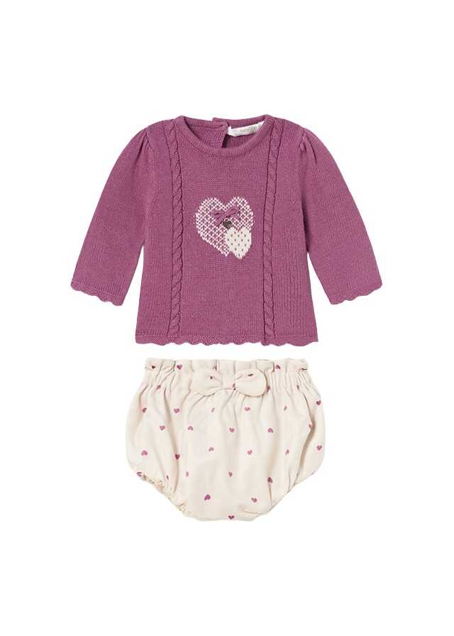 Conj. jersey tricot y short terciopelo