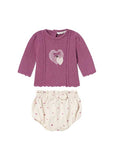 Conj. jersey tricot y short terciopelo