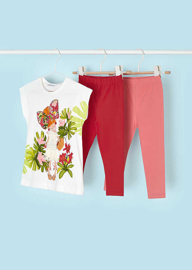 Conj. leggings 2 pantalones