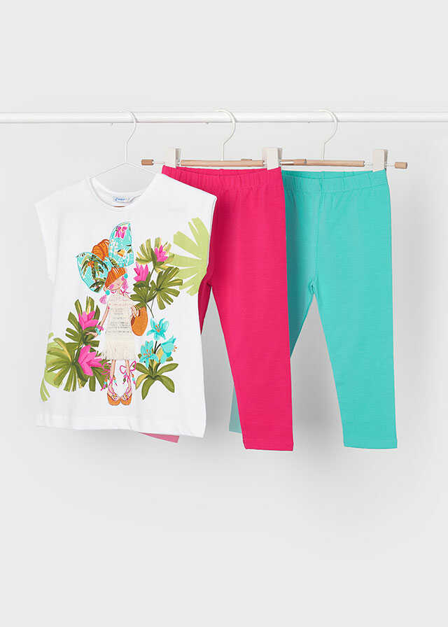 Conj. leggings 2 pantalones