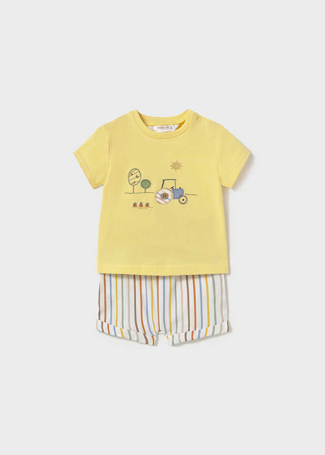 Conj. pantalon corto camiseta