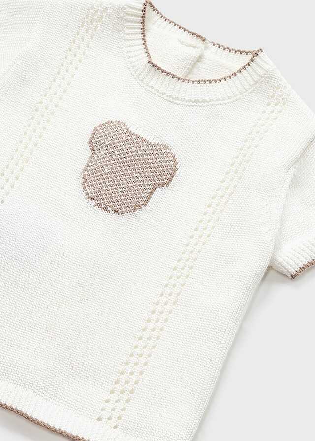 Conj. pantalón corto tricot