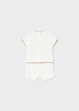 Conj. pantalón corto tricot