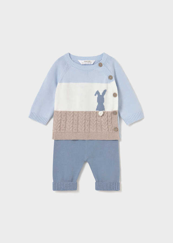 Conj. pantalon largo tricot